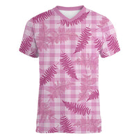 Purple Palaka Hawaii Palapalai Women V-Neck T-Shirt Hawaiian Fern LT14 Female Purple - Polynesian Pride