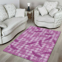 Pink Palaka Hawaii Palapalai Area Rug Hawaiian Fern - Polynesian Pride