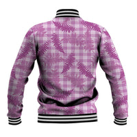 Pink Palaka Hawaii Palapalai Baseball Jacket Hawaiian Fern - Polynesian Pride