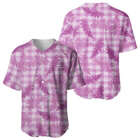 Pink Palaka Hawaii Palapalai Baseball Jersey Hawaiian Fern - Polynesian Pride