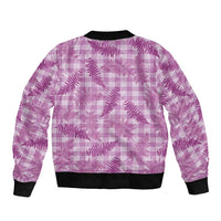 Pink Palaka Hawaii Palapalai Bomber Jacket Hawaiian Fern - Polynesian Pride
