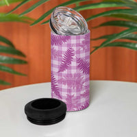 Pink Palaka Hawaii Palapalai 4 in 1 Can Cooler Tumbler Hawaiian Fern - Polynesian Pride