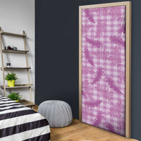 Pink Palaka Hawaii Palapalai Door Cover Hawaiian Fern - Polynesian Pride