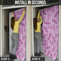 Pink Palaka Hawaii Palapalai Door Cover Hawaiian Fern - Polynesian Pride