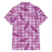 Pink Palaka Hawaii Palapalai Family Matching Off Shoulder Maxi Dress and Hawaiian Shirt Hawaiian Fern - Polynesian Pride