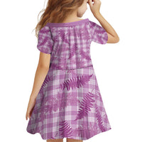 Pink Palaka Hawaii Palapalai Family Matching Off Shoulder Short Dress and Hawaiian Shirt Hawaiian Fern - Polynesian Pride