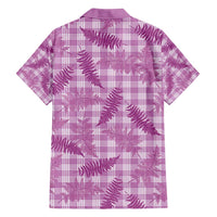 Pink Palaka Hawaii Palapalai Family Matching Short Sleeve Bodycon Dress and Hawaiian Shirt Hawaiian Fern LT14 - Polynesian Pride