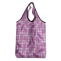 Pink Palaka Hawaii Palapalai Grocery Bag Hawaiian Fern - Polynesian Pride