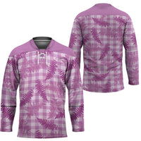 Pink Palaka Hawaii Palapalai Hockey Jersey Hawaiian Fern - Polynesian Pride