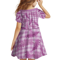 Pink Palaka Hawaii Palapalai Kid Short Sleeve Dress Hawaiian Fern - Polynesian Pride