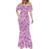 Pink Palaka Hawaii Palapalai Mermaid Dress Hawaiian Fern - Polynesian Pride