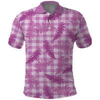 Pink Palaka Hawaii Palapalai Polo Shirt Hawaiian Fern - Polynesian Pride