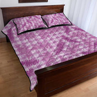 Pink Palaka Hawaii Palapalai Quilt Bed Set Hawaiian Fern - Polynesian Pride