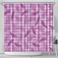 Pink Palaka Hawaii Palapalai Shower Curtain Hawaiian Fern - Polynesian Pride