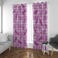 Pink Palaka Hawaii Palapalai Window Curtain Hawaiian Fern - Polynesian Pride