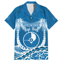 FSM Yap Day Family Matching Long Sleeve Bodycon Dress and Hawaiian Shirt 2025 Wa'ab Micronesia Flag Color