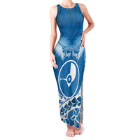 FSM Yap Day Family Matching Tank Maxi Dress and Hawaiian Shirt 2025 Wa'ab Micronesia Flag Color