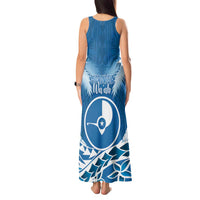 FSM Yap Day Tank Maxi Dress 2025 Wa'ab Micronesia Flag Color