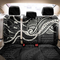 Aloha Hawaii Kalo Pikake Lei Back Car Seat Cover Chest Tattoo Black Hawaiian Pattern