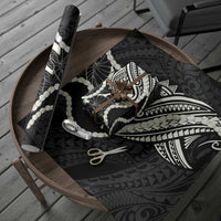Aloha Hawaii Kalo Pikake Lei Wrapping Paper Chest Tattoo Black Hawaiian Pattern