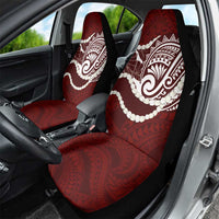 Aloha Hawaii Kalo Pikake Lei Car Seat Cover Chest Tattoo Oxblood Hawaiian Pattern LT14 - Polynesian Pride