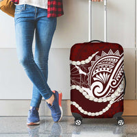 Aloha Hawaii Kalo Pikake Lei Luggage Cover Chest Tattoo Oxblood Hawaiian Pattern LT14 - Polynesian Pride