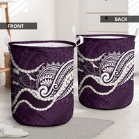 Aloha Hawaii Kalo Pikake Lei Laundry Basket Chest Tattoo Purple Hawaiian Pattern