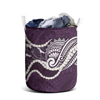 Aloha Hawaii Kalo Pikake Lei Laundry Basket Chest Tattoo Purple Hawaiian Pattern