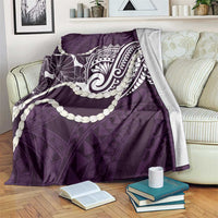 Aloha Hawaii Kalo Pikake Lei Blanket Chest Tattoo Purple Hawaiian Pattern