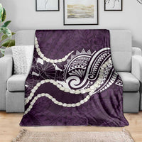 Aloha Hawaii Kalo Pikake Lei Blanket Chest Tattoo Purple Hawaiian Pattern