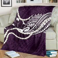 Aloha Hawaii Kalo Pikake Lei Blanket Chest Tattoo Purple Hawaiian Pattern