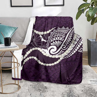 Aloha Hawaii Kalo Pikake Lei Blanket Chest Tattoo Purple Hawaiian Pattern