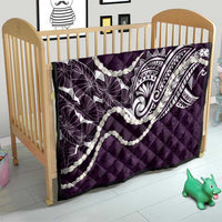 Aloha Hawaii Kalo Pikake Lei Quilt Chest Tattoo Purple Hawaiian Pattern