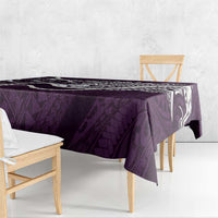 Aloha Hawaii Kalo Pikake Lei Tablecloth Chest Tattoo Purple Hawaiian Pattern