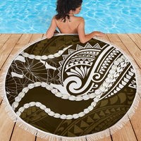 Aloha Hawaii Kalo Pikake Lei Beach Blanket Chest Tattoo Gold Hawaiian Pattern