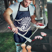 Aloha Hawaii Kalo Pikake Lei Apron Chest Tattoo Oxford Blue Hawaiian Pattern