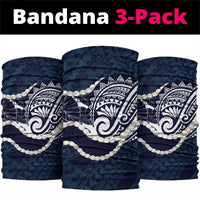 Aloha Hawaii Kalo Pikake Lei Neck Gaiter Chest Tattoo Oxford Blue Hawaiian Pattern