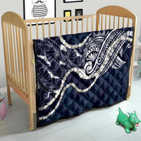 Aloha Hawaii Kalo Pikake Lei Quilt Chest Tattoo Oxford Blue Hawaiian Pattern