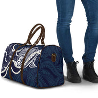 Aloha Hawaii Kalo Pikake Lei Travel Bag Chest Tattoo Oxford Blue Hawaiian Pattern LT14 - Polynesian Pride