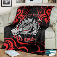 Personalised Aotearoa Bulldog Blanket NZ Maori Tattoo