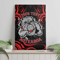 Personalised Aotearoa Bulldog Canvas Wall Art NZ Maori Tattoo