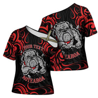 Aotearoa Bulldog Cross Shoulder Shirt NZ Maori Tattoo - Polynesian Pride