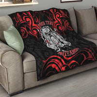 Personalised Aotearoa Bulldog Quilt NZ Maori Tattoo
