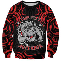 Personalised Aotearoa Bulldog Sweatshirt NZ Maori Tattoo