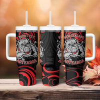 Personalised Aotearoa Bulldog Tumbler With Handle NZ Maori Tattoo LT14 - Polynesian Pride