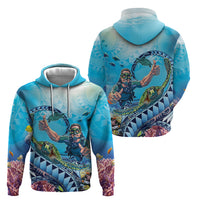 Hawaii Snorkeling Honu Turtle Zip Hoodie Under The Ocean Vibes LT14
