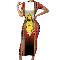 Personalised Bukidnon Philippines Short Sleeve Bodycon Dress The Food Basket of Region X