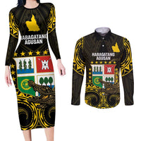 Agusan del Sur Philippines Couples Matching Long Sleeve Bodycon Dress and Long Sleeve Button Shirt Habagatang Agusan Lolong