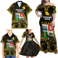 Agusan del Sur Philippines Family Matching Off Shoulder Maxi Dress and Hawaiian Shirt Habagatang Agusan Lolong
