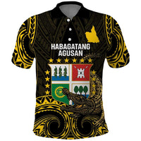 Agusan del Sur Philippines Polo Shirt Habagatang Agusan Lolong LT14 Black - Polynesian Pride